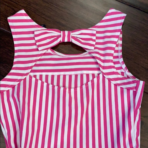 Gap Size Large Striped Bow Tank Dress - Picture 2 of 2